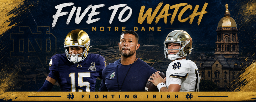 Notre Dame Football Five To Watch In 2026 Season ChatGPT Image May 1 2026 09 48 22 PM 900x360 